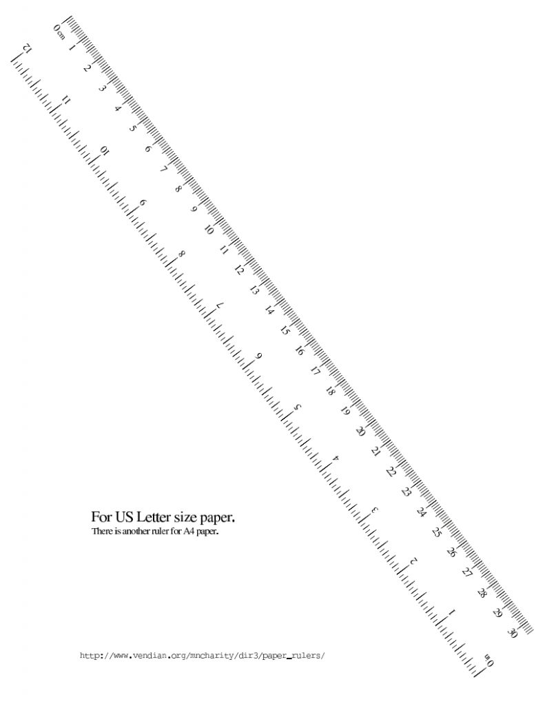 ruler to print to scale