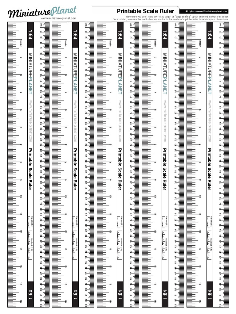 1 35 Scale Ruler Printable Printable Ruler Actual Size