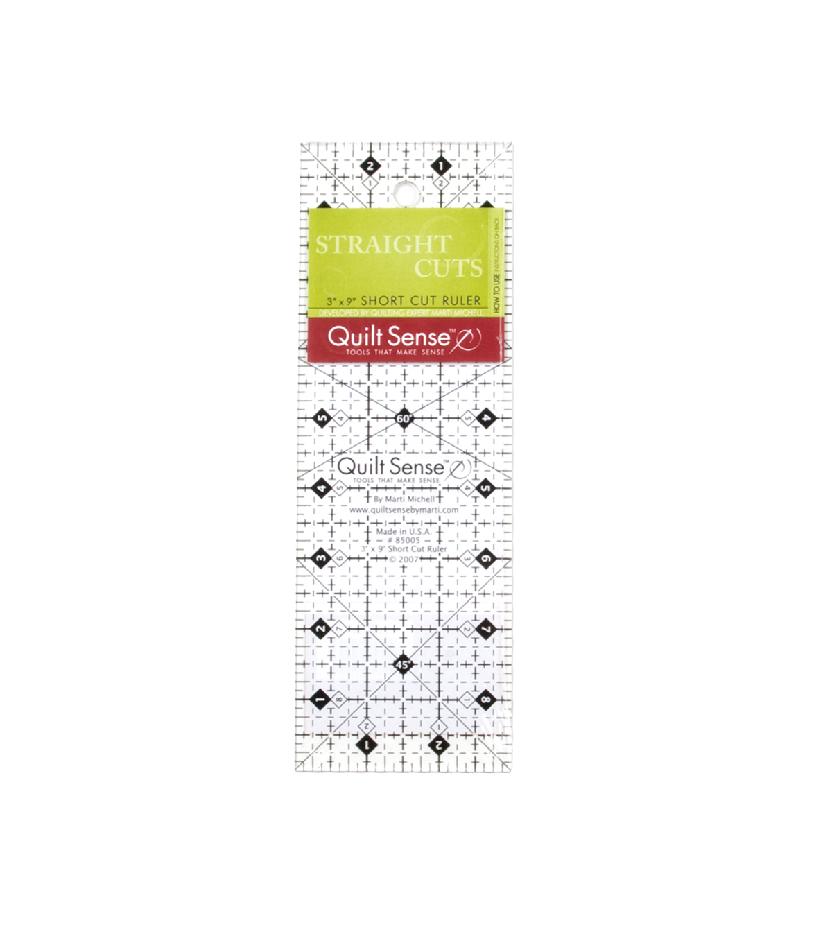 Quilt Sense 3&amp;quot; X 9&amp;quot; Short Cut Ruler