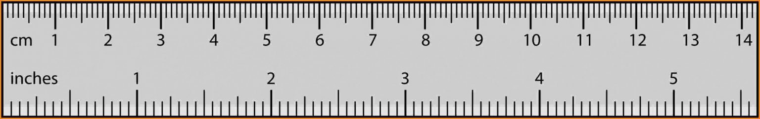 actual life size ruler cm