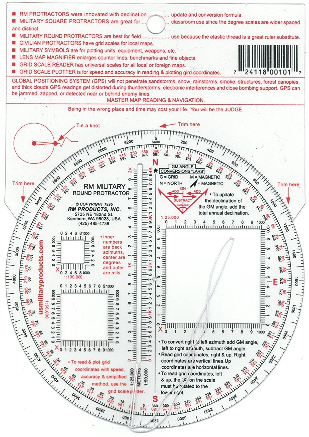 Rm Products Military Round Protractor * Click Image To