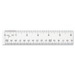 See Through Acrylic Ruler, 12", Clear   Pacific Ink