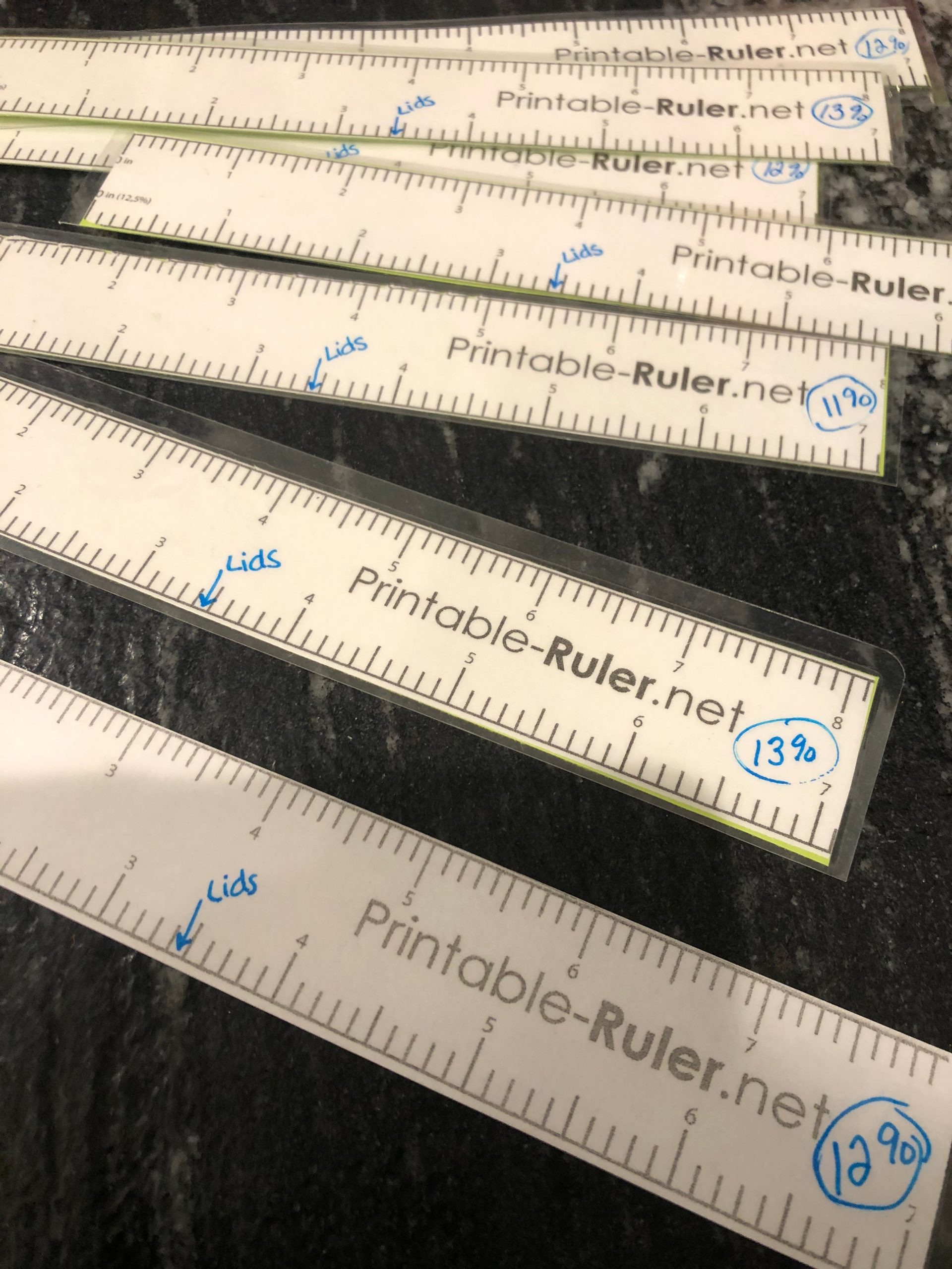 Shrinkage Rulers