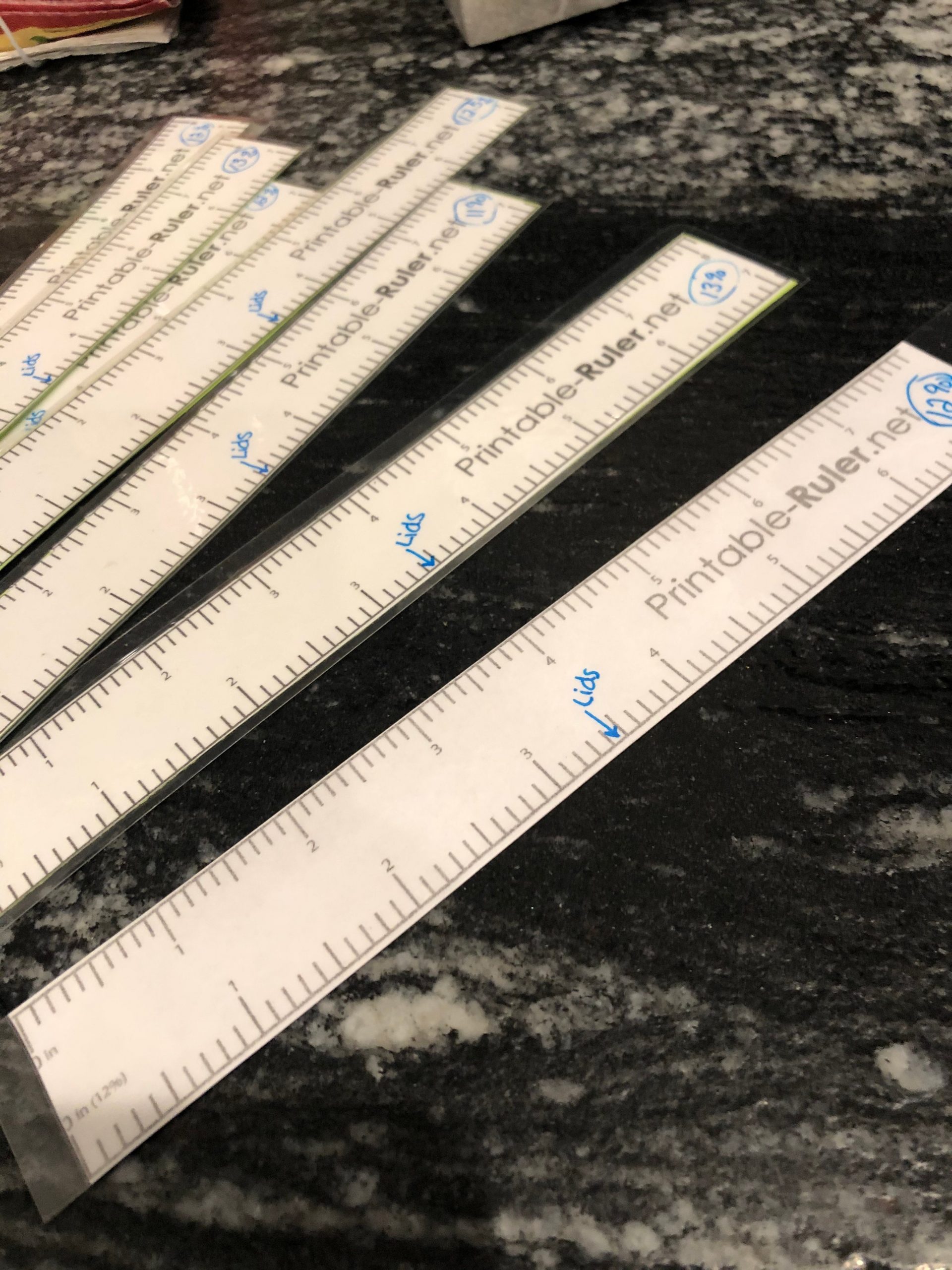 Shrinkage Rulers