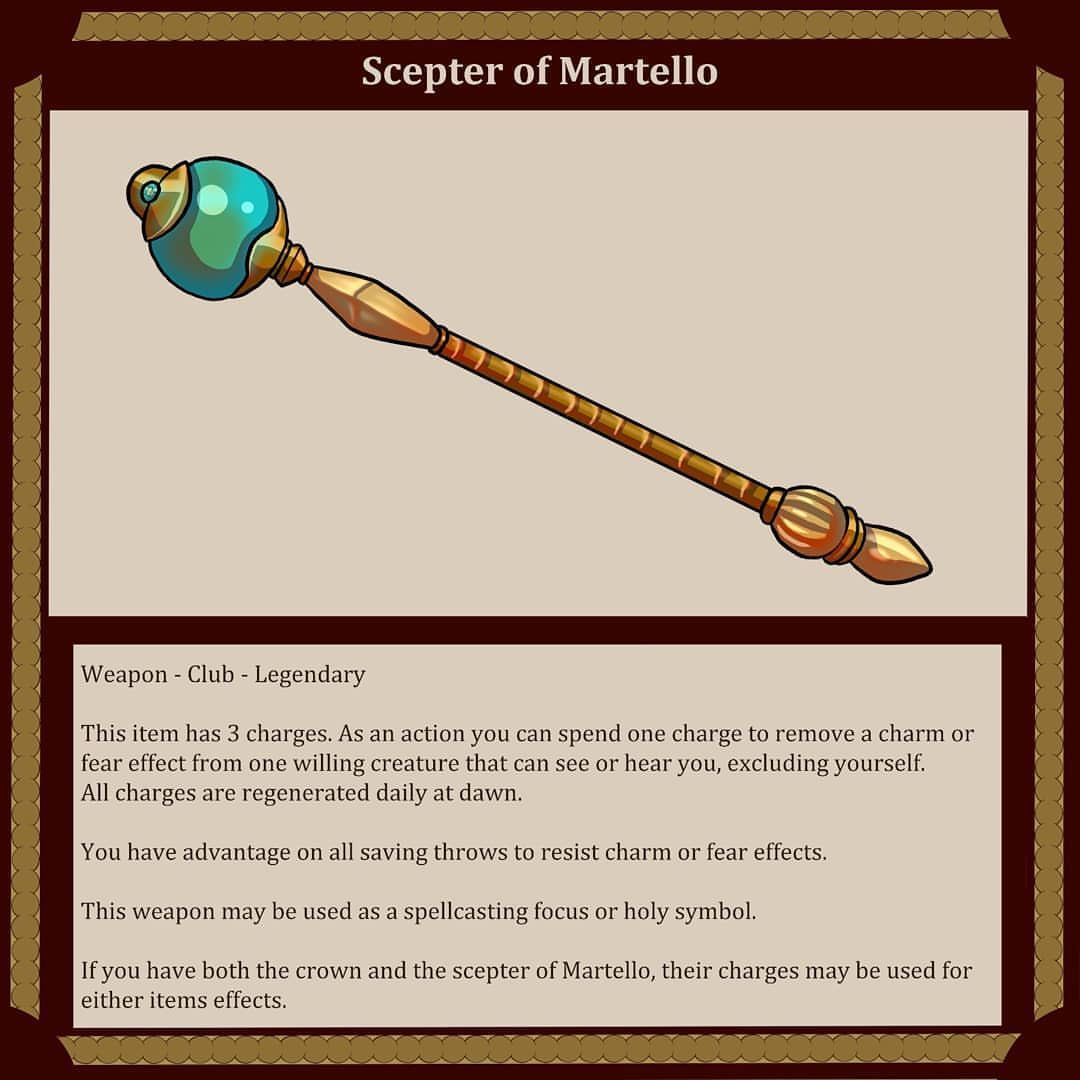 The Scepter Of .martello! Neccessary For All Rulers Of The