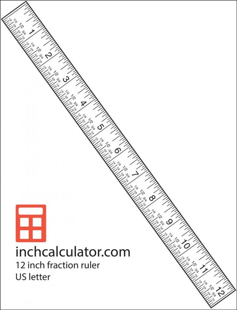 use the 12 ruler with fraction markings for accurate printable ruler