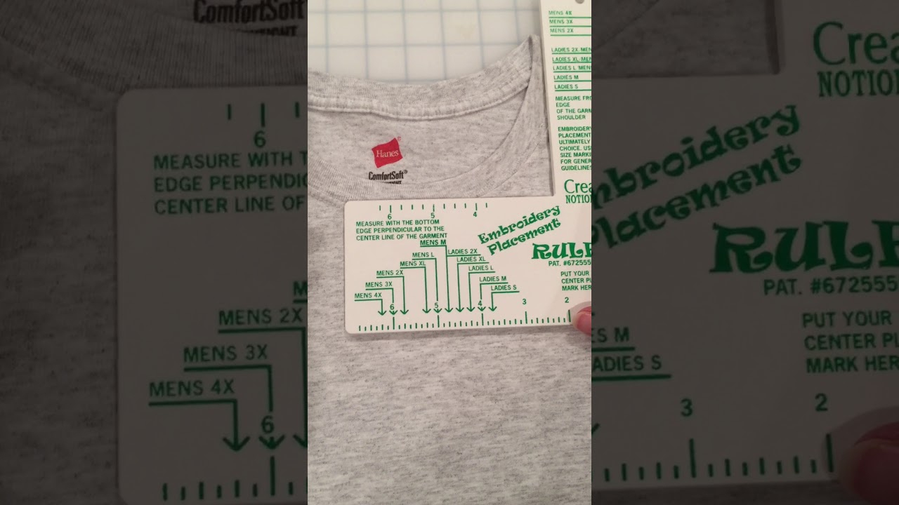 Using The Embroidery Placement Ruler