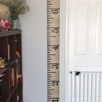 Vintage Inspired Tape Measure Height Chart, Imperial Height
