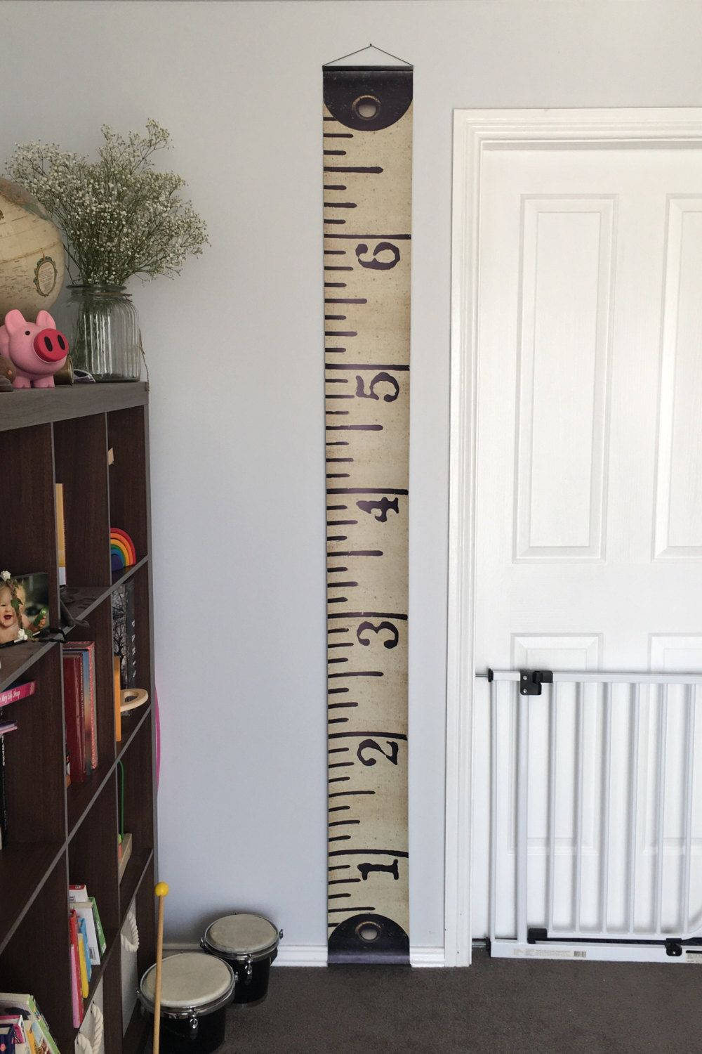 Vintage Inspired Tape Measure Height Chart, Imperial Height