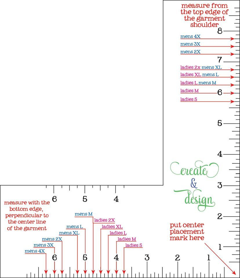 Free Printable Embroidery Placement Ruler