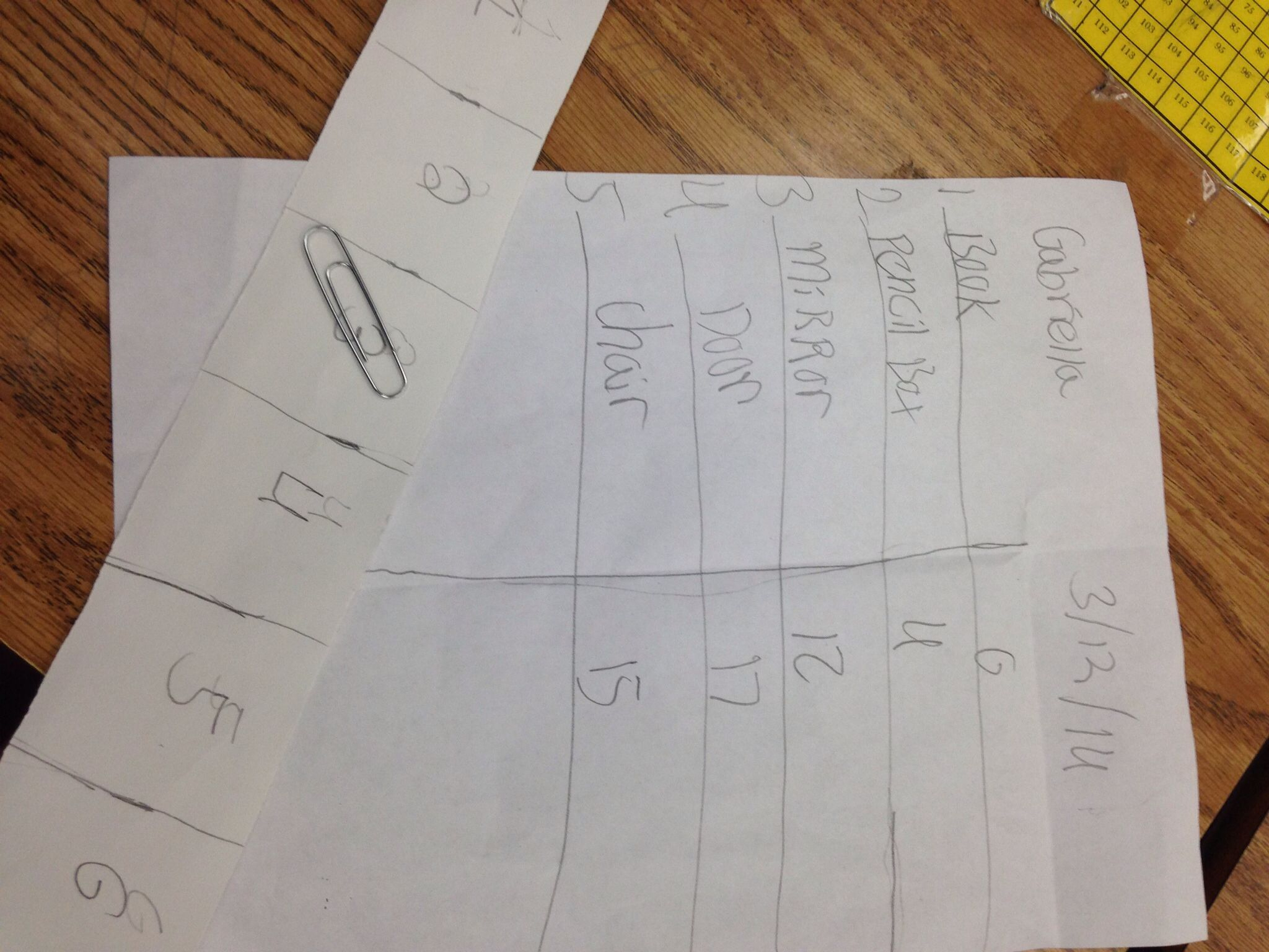 We Created A Paper Clip Ruler. Non-Standard Measurement