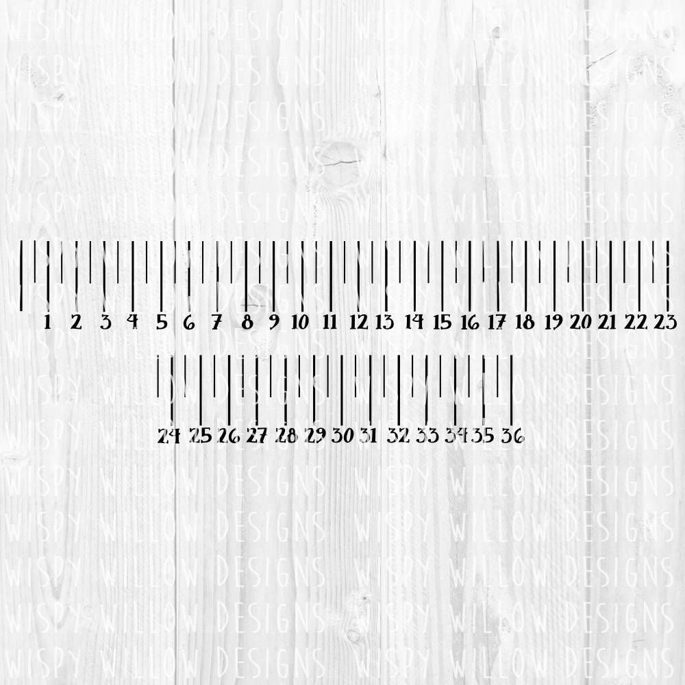 Yard Stick Ruler Svg, Dxf, Png, Pdf, 36 Inch Ruler