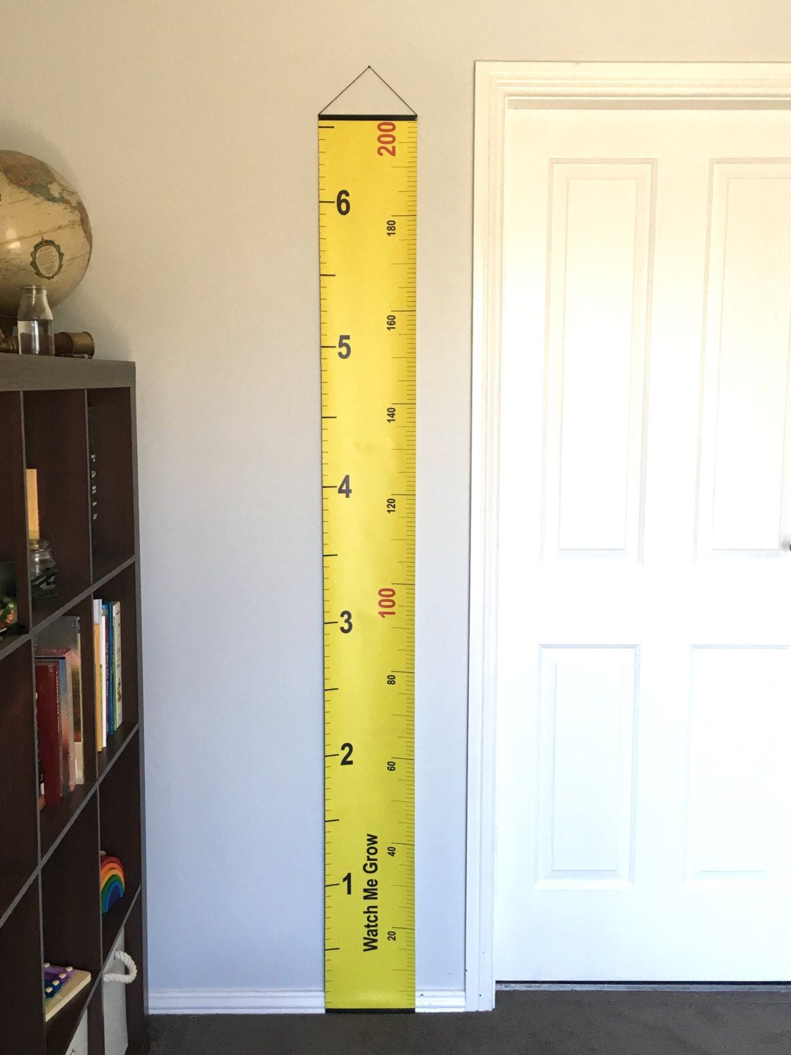 Yellow Tape Measure Hanging Height Chart, Imperial &amp;amp; Metric